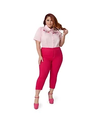 Unique Vintage Plus 1940s Collared Blouse