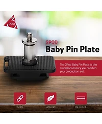 3Pod Baby Pin Plate, Arca and RC2 Compatible, Convert Your Tripod to a Light Stand with Multi-Mount Tripod Plate