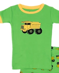 Leveret Toddler Boys Matching Family Two-Piece Cotton Pajamas - Short Sleeve Shirt and Shorts Novelty Prints (2T-5T)