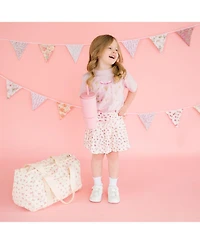 Sweet Wink Toddler Girls Bouquet Bow Short Sleeve T-Shirt