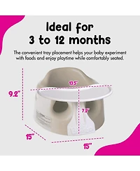 Bumbo Baby Infant Soft Foam Floor Seat with Eating and Play Top Tray Attachment