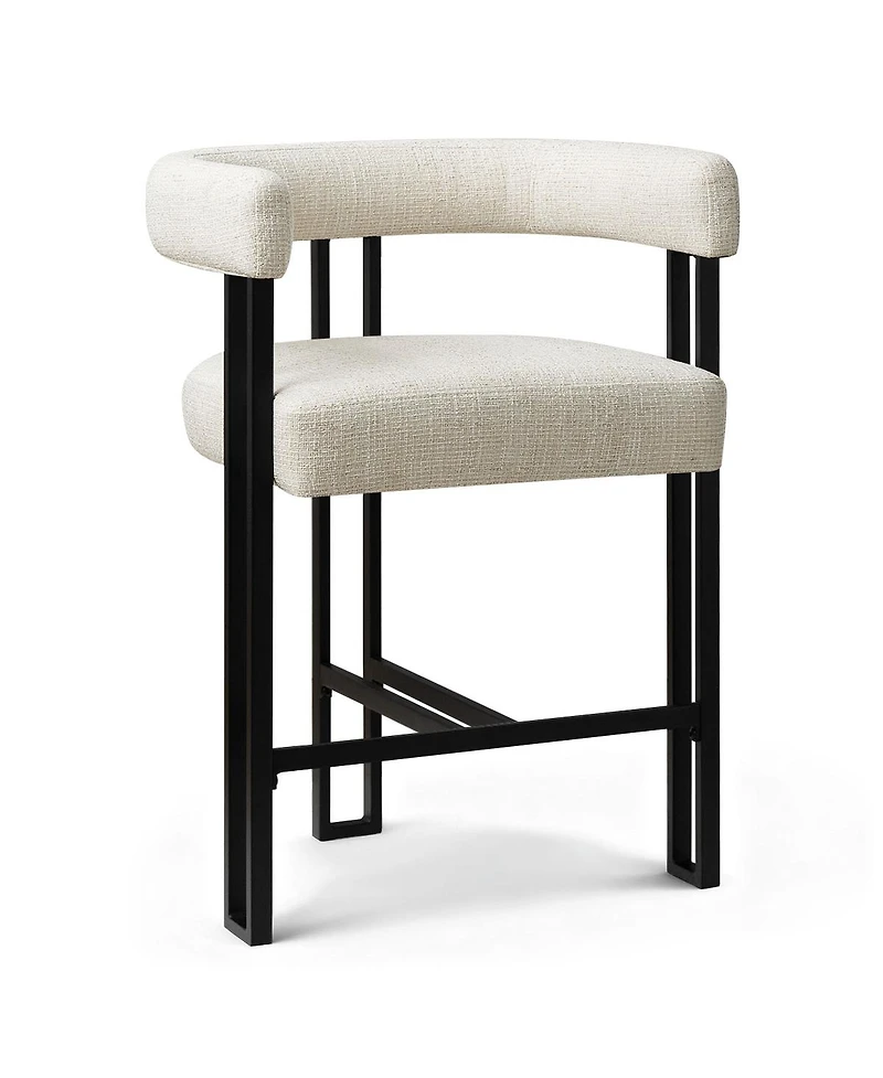 Maison Boucle 24" Upholstered Counter Height Stools Set of 6, Kitchen