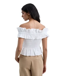 Scalpers Women's Offshoulderpoplin Tee