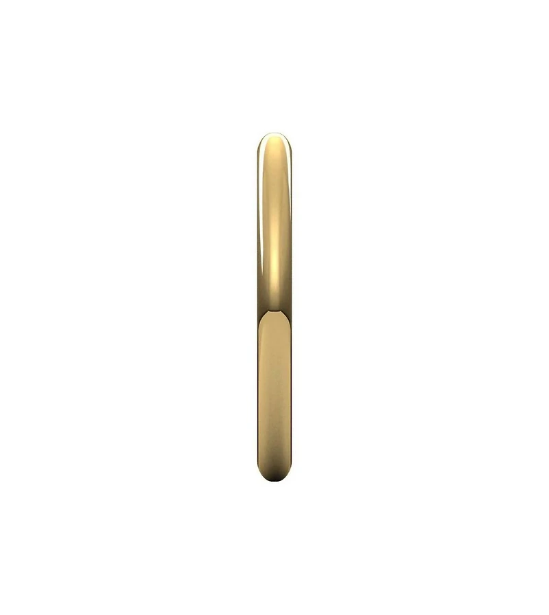 Curata Jewelry Solid 18k Gold 2mm Half Round Wedding Band Ring