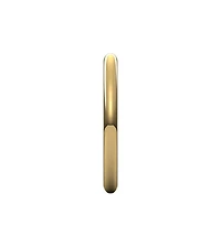 Curata Jewelry Solid 18k Gold 2mm Half Round Wedding Band Ring