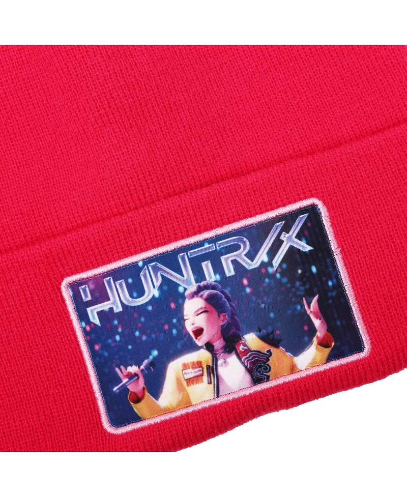 KPop Demon Hunters Huntr/x Hot Pink Cuff Knit Beanie