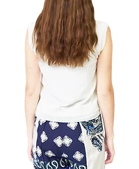 Central Park West Women's Brooklyn Sheer Double Layer Twofer Polo