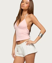 Edikted Women's Noriah V Neck Halter Top