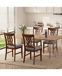Slickblue Set of 2 Dining Chairs with Comfortable Padded Seat for Home Use