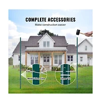 Sugift 6 feet U-Channel Fence Post 6 Pack Heavy Duty Steel Stakes