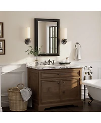 Apmir 22" x 30" Inch Thick Metal Framed Wall Mirrors for Bedroom