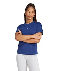 adidas Women's Short-Sleeve Cotton Crewneck Logo T-Shirt