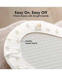 KeaBabies Soft Soothe Organic Cotton 2 Pack Bassinet Sheets, Halo BassiNest Hourglass 30" x 18"