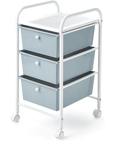 DormCo Suprima Storage Carts - 3 Drawer Shelf