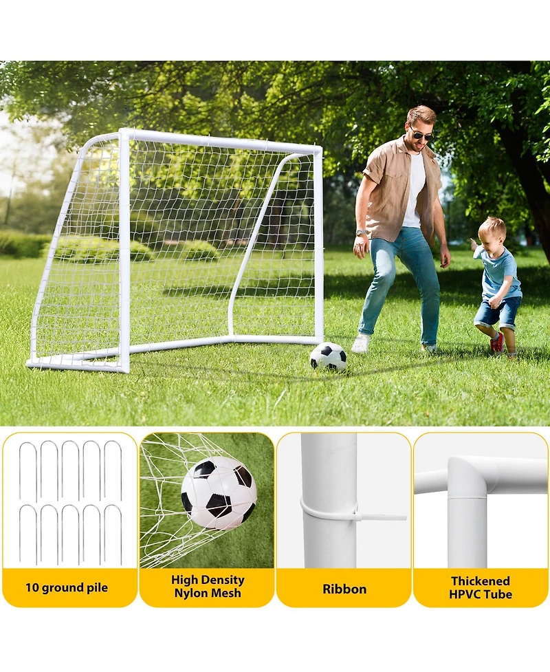 Gnuadz Portable Soccer Goal Backyard Net Frame Outdoor Sports Gifts