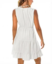 Cupshe Women's Tea Rose Mini Beach Dress
