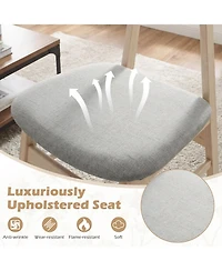 Slickblue Armless Dining Chairs Set of 2 Fabric Upholstered Kitchen Chairs