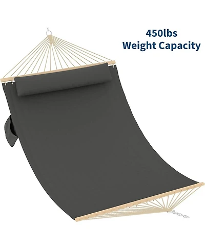 gaomon Double Quilted Fabric Hammock, 450 Lbs Capacity for Outdoor Patio Backyard Poolside