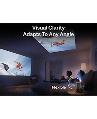 Aurzen Portable Movie Projector with Google Tv Built-in, 500 Ansi Lumens, 4K Support, 20W Speakers with DoIby Audio, Tof Auto Focus