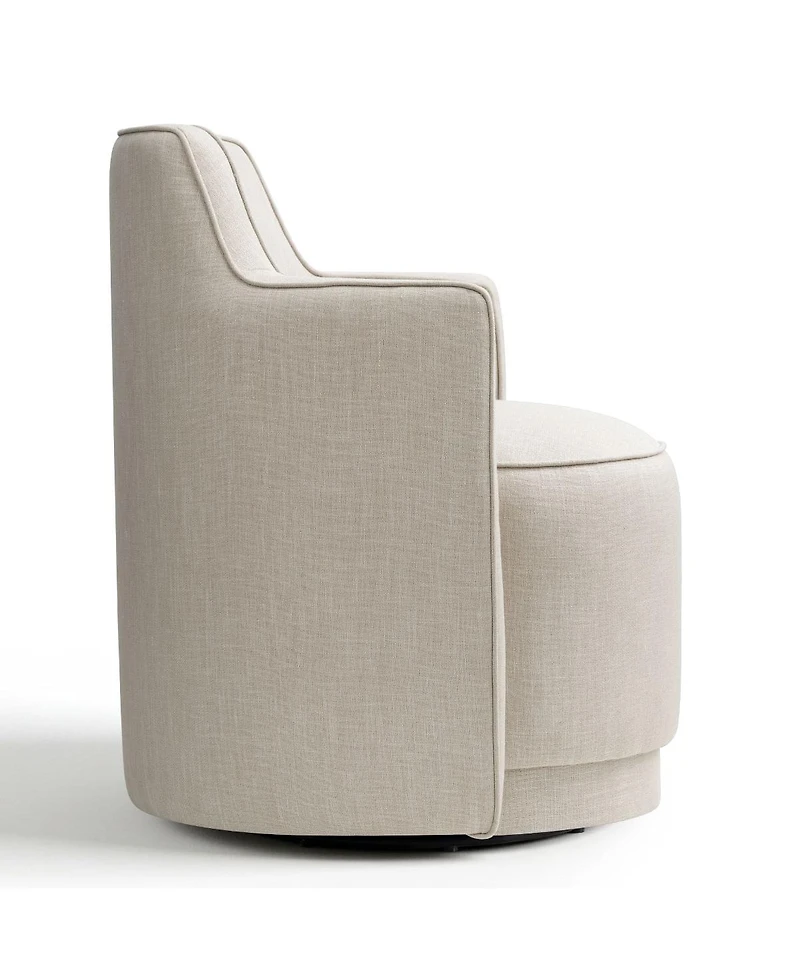 Maison Boucle 360degree(s) Swivel Vanity Chair, Upholstered Makeup Chair with Arms, 1 Pc