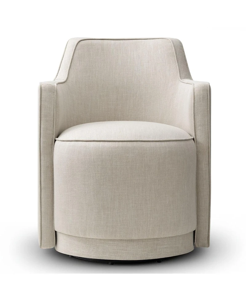 Maison Boucle Swivel Barrel Accent Chair, Fabric Upholstered 360degree(s) Armchair, 1 Pc