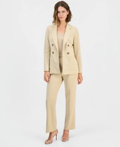 Anne Klein Faux Double Breasted Blazer Wide Leg Sailor Pants