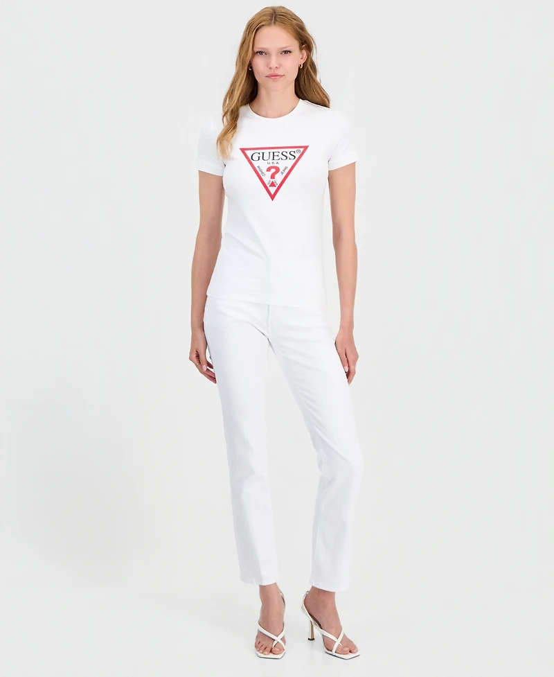 Guess Women's New Short-Sleeve Original Embellished T-Shirt