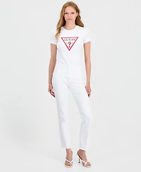 Guess Women's New Short-Sleeve Original Embellished T-Shirt
