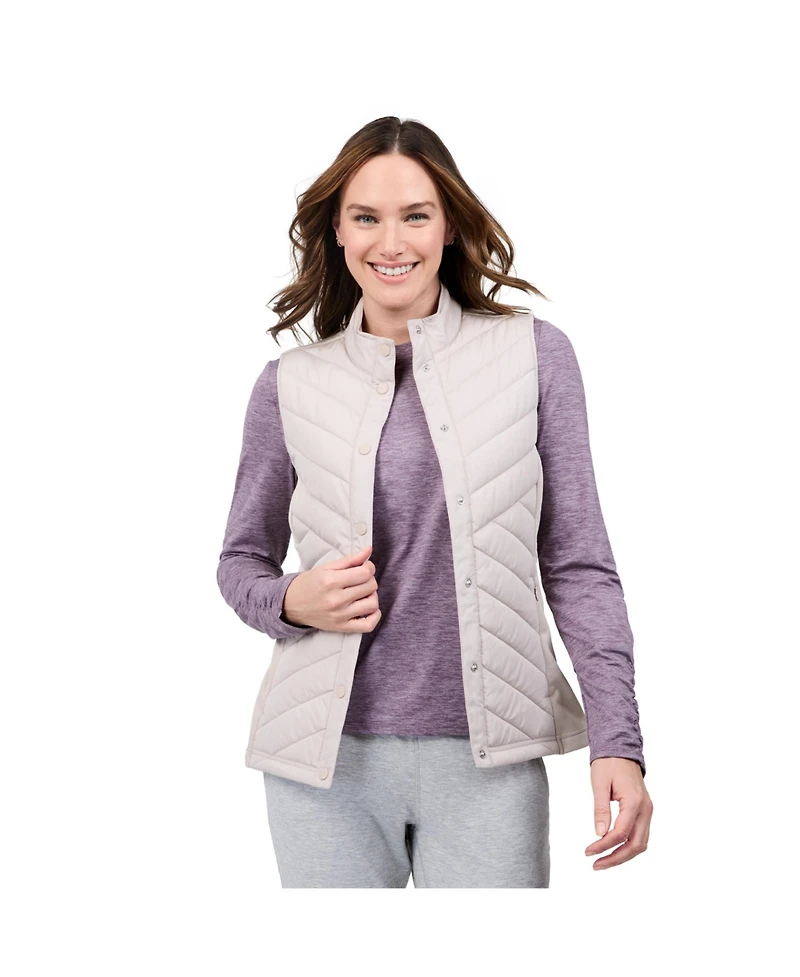 Free Country Women's Hybrid Button Front Vest