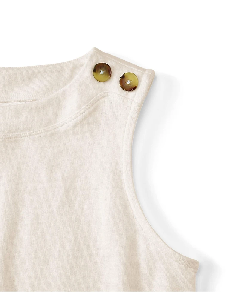 Lands' End Plus Mariner Button Shoulder Tank