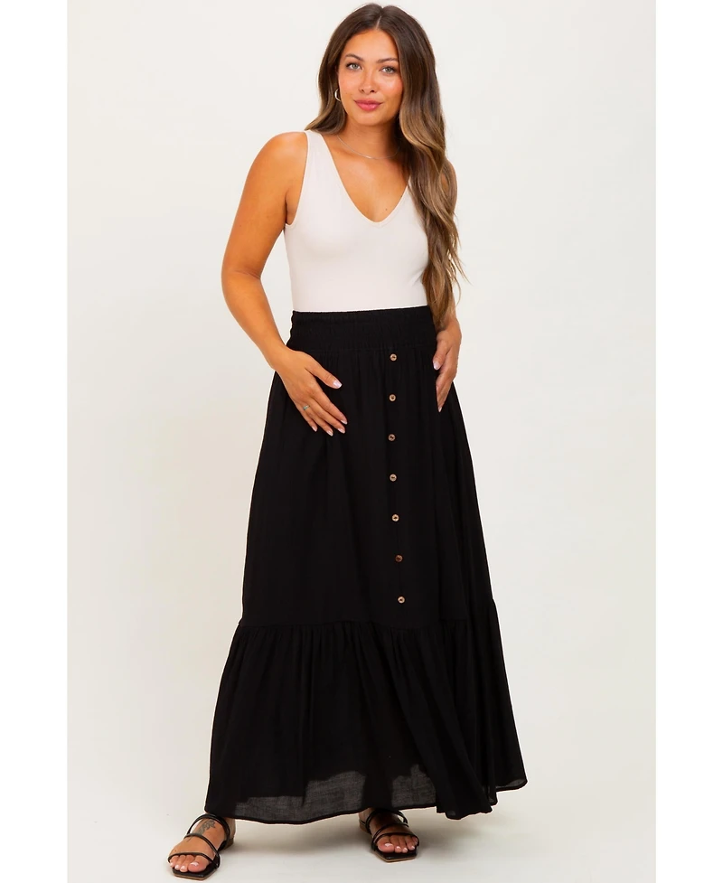 Black Smocked Waist