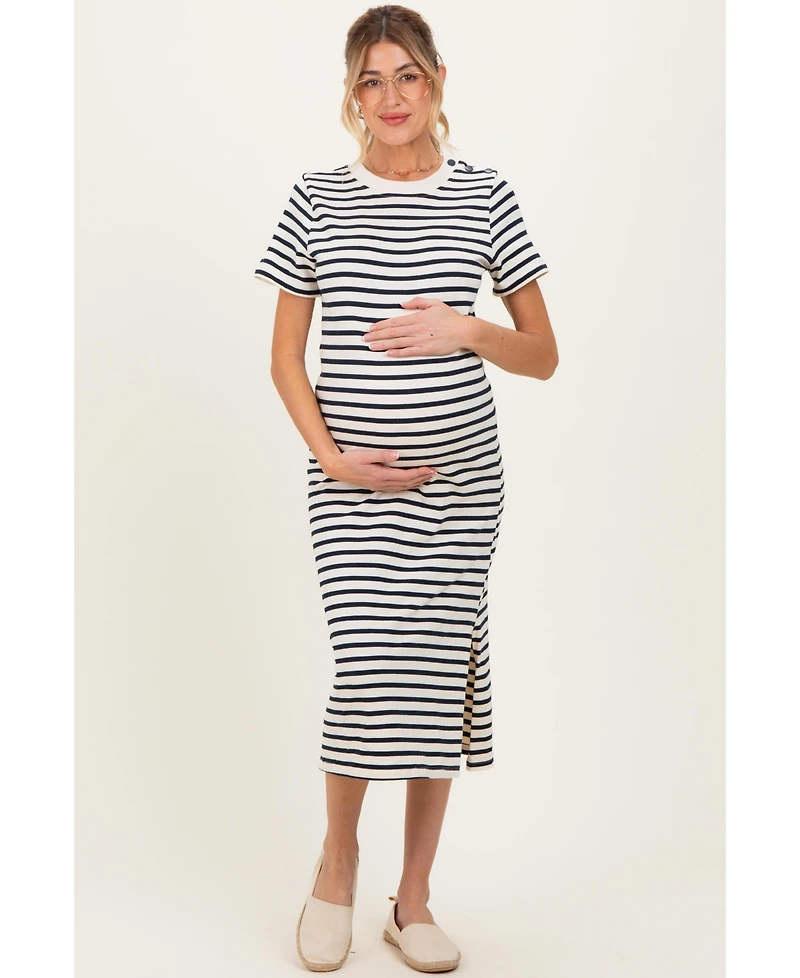 Navy Striped Short S