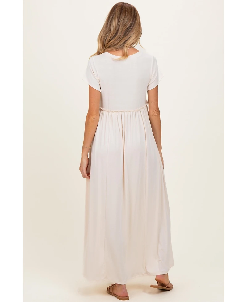 Pinkblush Maternity Ruffle Trim Maxi Dress