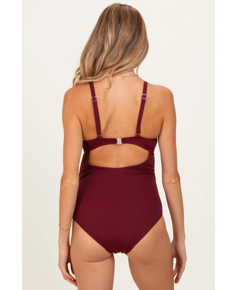 Dark Red Ribbed O-ri