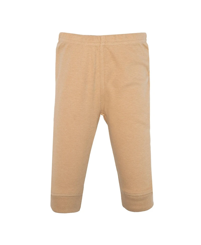 Hudson Baby Toddler Boys 4piece Cotton Pants and Leggings, Modern Neutral Strip