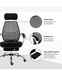 Vinsetto 360° High Back Computer Adjusting Height Recliner Chair w/ Footrest