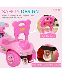 Qaba Toddler Push Car, Kids Foot to Floor Sliding Car,