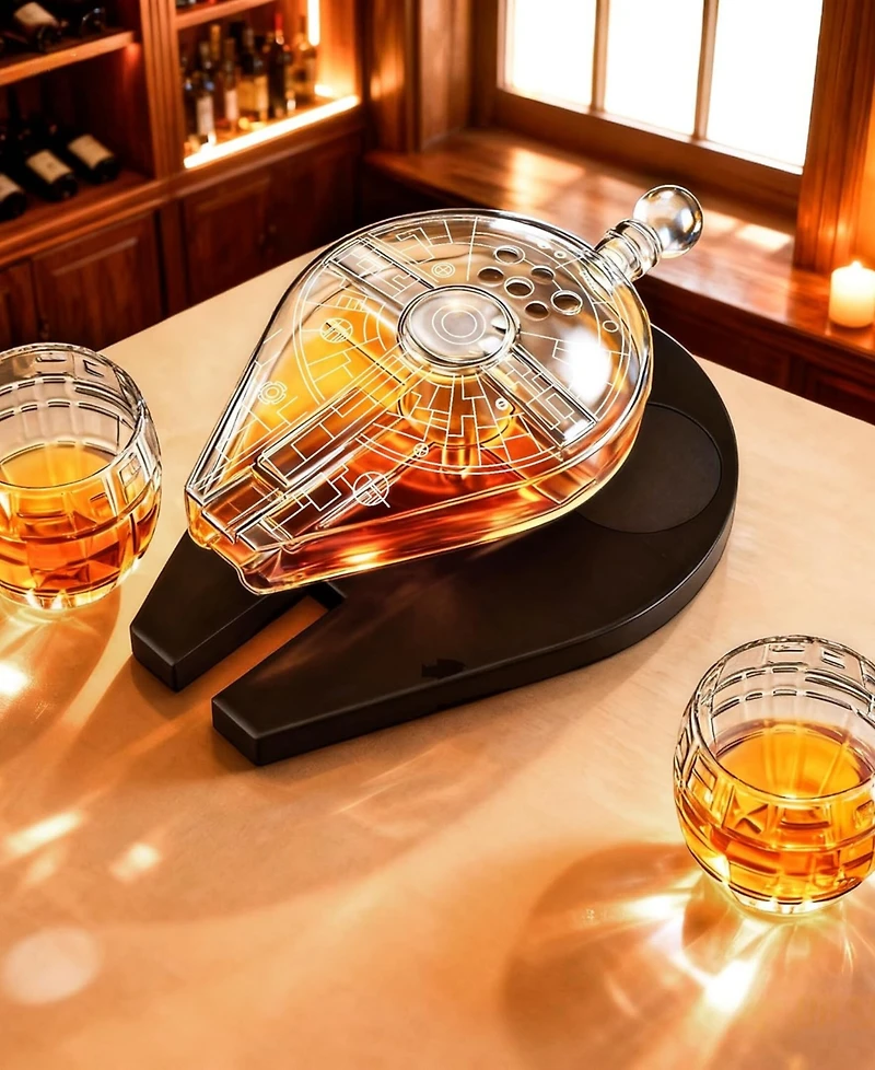 The Wine Savant Galactic Cruiser 4-Pc. Whiskey Decanter Set