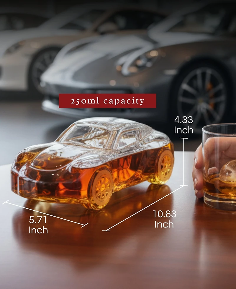 The Wine Savant Sports Car 8.5 oz. Glass Whiskey Decanter