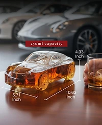 The Wine Savant Sports Car 8.5 oz. Glass Whiskey Decanter