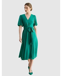 Hobbs London Women's Dannie Cinched-Waist Collard Shirt