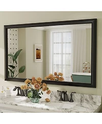 Apmir 60" x 36" Inch Thick Metal Framed Wall Mirrors for Bedroom