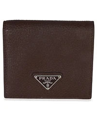Pre-Owned Prada Brown Saffiano Sienna Bi-Fold Wallet