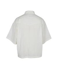 Modenaire Men's Short Sleeve Stand-Collar Dual-Pocket Shirt