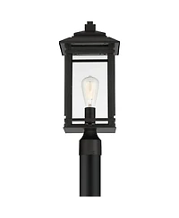 John Timberland Mission Outdoor Post Light Fixture Metal 19.5 inch Clear Glass for Exterior House Porch Patio Deck Home