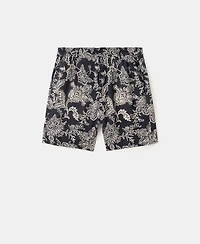 Mango Men's Slim-Fit Printed 8.54" Bermuda Shorts