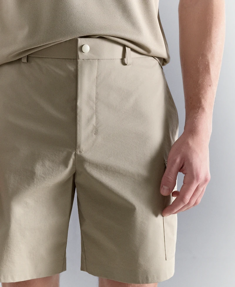 Mango Men's Water-Repellent 7.87" Cargo Bermuda Shorts