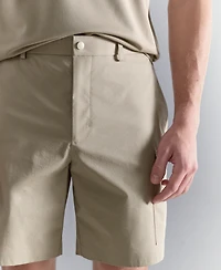 Mango Men's Water-Repellent 7.87" Cargo Bermuda Shorts