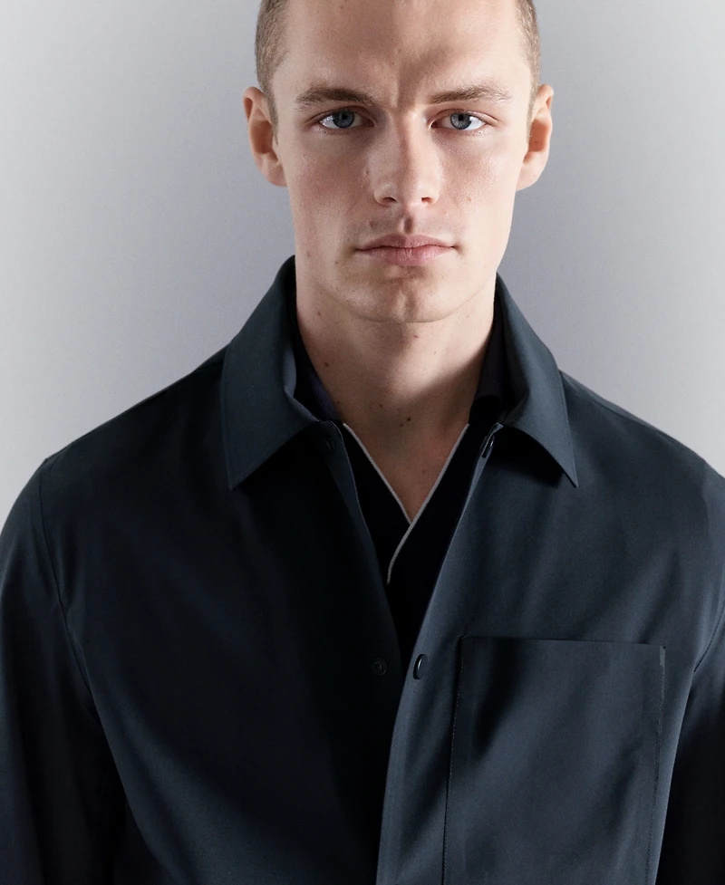 Mango Men's Pockets Water-Repellent Jacket