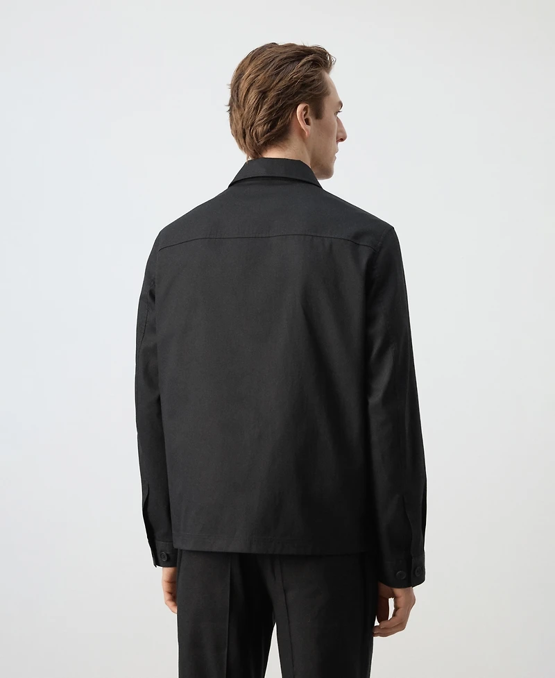 Mango Men's Pockets Lyocell Cotton Jacket